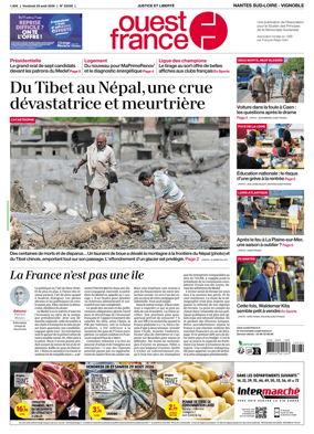Cover of Ouest France (Nantes / Sud-Loire / Vignoble)