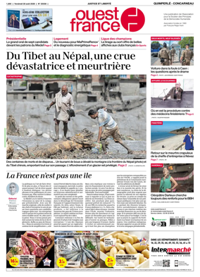 Cover of Ouest-France (Quimperle Concarneau)