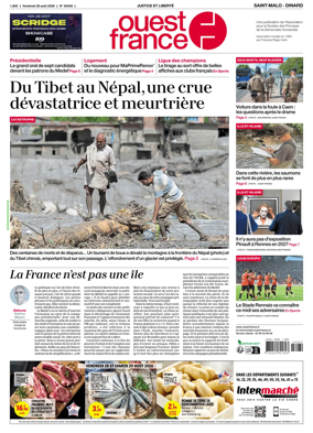 Cover of Ouest France (Saint-Malo)