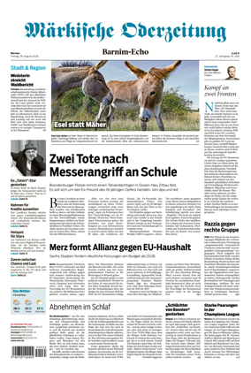 Cover of Markische Oderzeitung Bernau