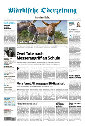 Cover of Markische Oderzeitung Eberswalde