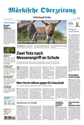 Cover of Markische Oderzeitung Oderland-Echo