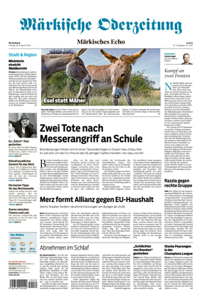 Cover of Markische Oderzeitung Strausberg