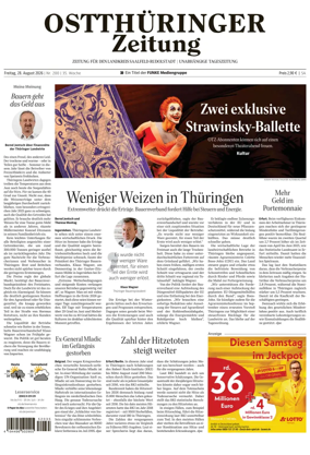 Cover of Ostthuringer Zeitung (Landkreis Saalfeld-Rudolstadt)