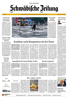 Cover of Schwabische Zeitung (Alb-Donau)
