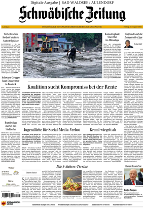 Cover of Schwabische Zeitung (Bad Waldsee / Aulendorf)