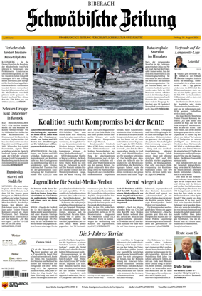 Cover of Schwabische Zeitung (Biberach)