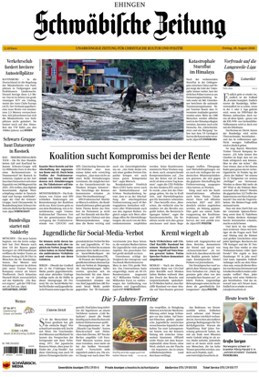 Cover of Schwabische Zeitung (Ehingen)
