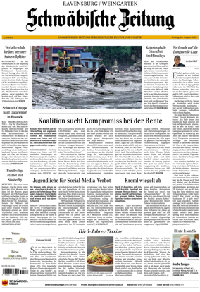 Cover of Schwabische Zeitung (Ravensburg / Weingarten)