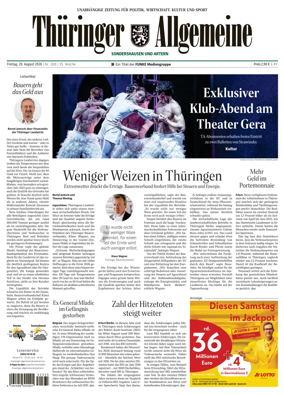 Cover of Thuringer Allgemeine (Sonderhausen und Artern)