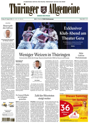 Cover of Thuringer Allgemeine (Weimar)