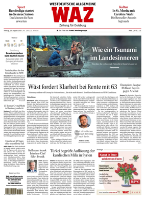 Cover of Westdeutsche Allgemeine Zeitung (Duisburg)