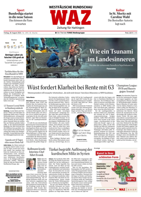 Cover of Westdeutsche Allgemeine Zeitung (Hattingen)