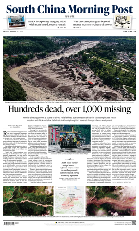 Cover of South China Morning Post