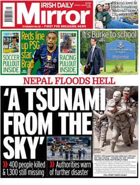 Cover of Irish Daily Mirror
