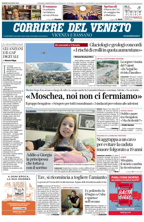 Cover of Corriere del Veneto (Vicenza e Bassano)