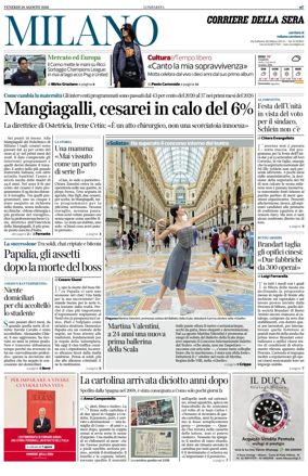 Cover of Corriere della Sera (Milano)