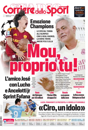 Cover of Corriere dello Sport (Lazio)