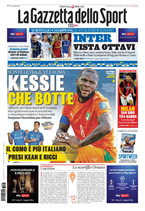 Cover of La Gazzetta dello Sport - Roma