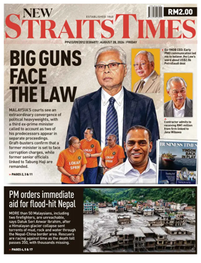 Cover of New Straits Times