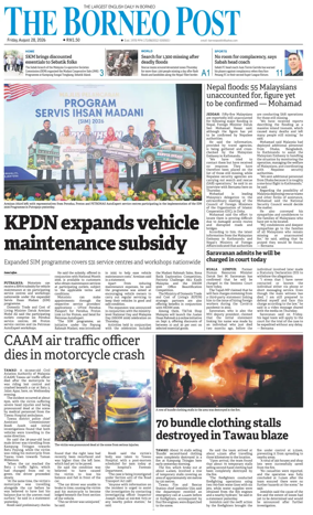 Cover of The Borneo Post (Sabah)