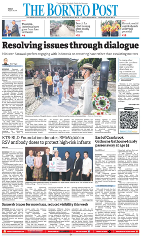 Cover of The Borneo Post (Sarawak)