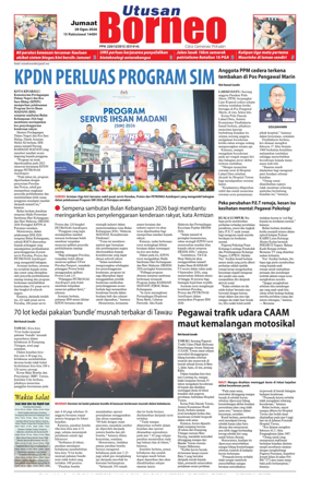 Cover of Utusan Borneo (Sabah)