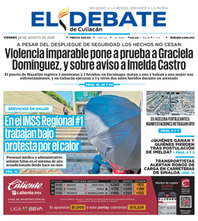 Cover of El Debate de Culiacan