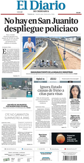 Cover of El Diario de Chihuahua