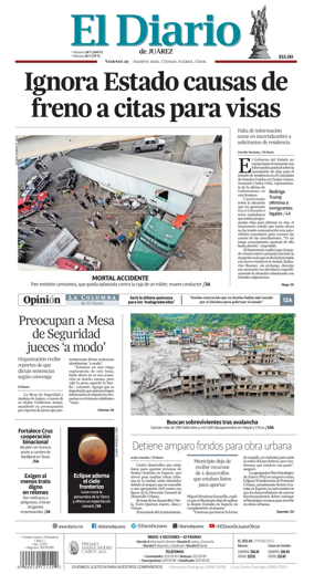 Cover of El Diario de Juarez