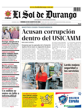 Cover of El Sol de Durango