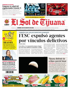 Cover of El Sol de Tijuana