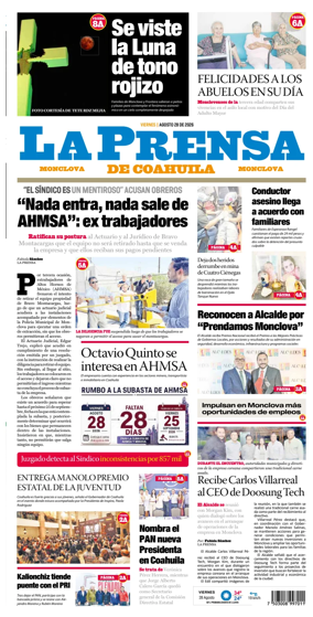 Cover of La Prensa de Coahuila