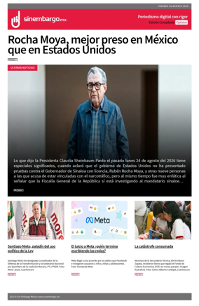 Cover of Sin Embargo Opinion