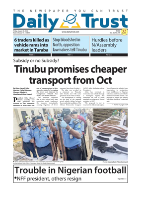 Cover of Daily Trust