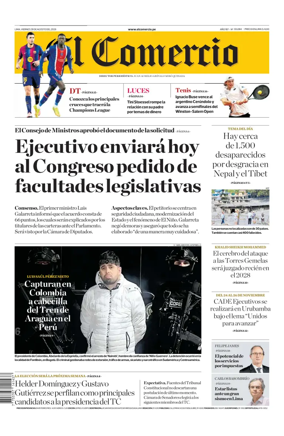 Cover of Diario El Comercio