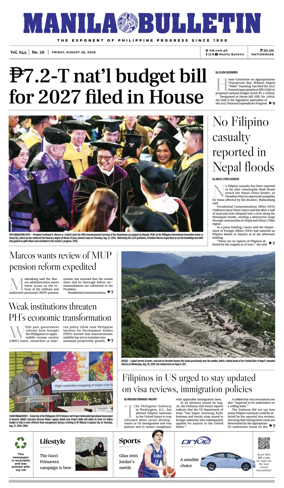 Cover of Manila Bulletin