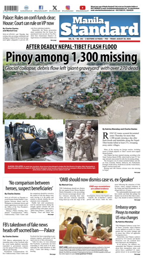 Cover of Manila Standard