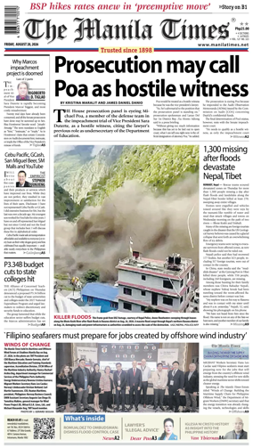 Cover of The Manila Times