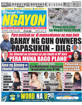 Cover of Pilipino Star Ngayon