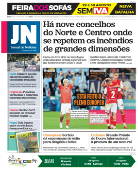 Cover of Jornal de Noticias
