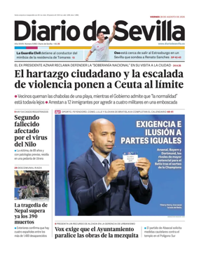 Cover of Diario de Sevilla