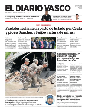 Cover of Diario Vasco (Buruntzaldea)