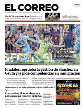 Cover of El Correo (Gipuzkoa)