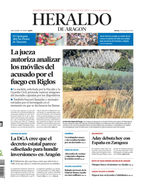 Cover of Heraldo de Aragon
