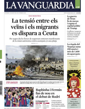 Cover of La Vanguardia (Catalonia - 1st edition)