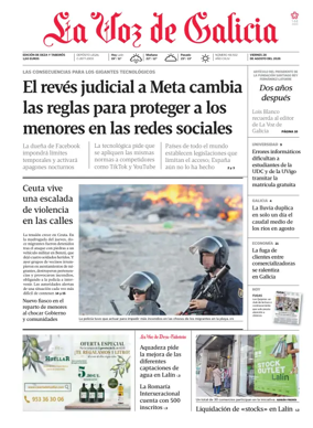 Cover of La Voz de Galicia (Deza)