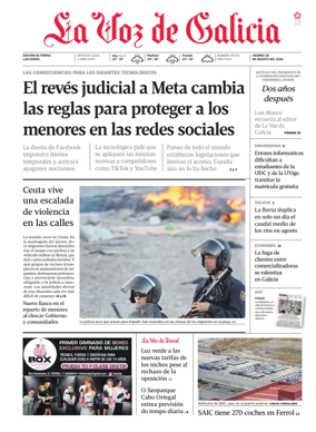Cover of La Voz de Galicia (Ferrol)