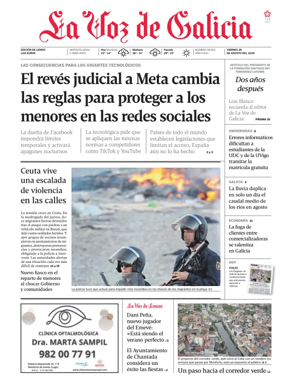 Cover of La Voz de Galicia (Monforte)