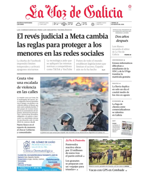 Cover of La Voz de Galicia (Pontevedra)